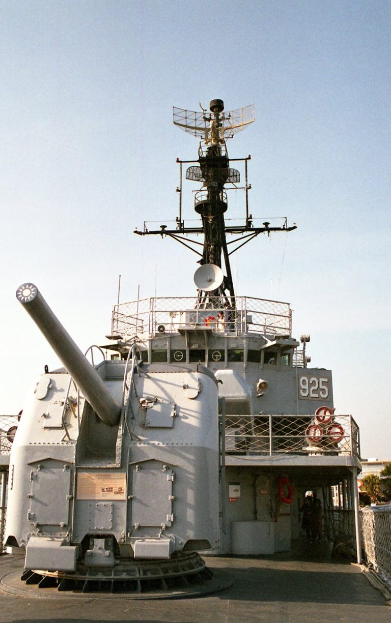 Explore USS Joseph Strauss battleship, a naval museum piece in Tainan, Taiwan.