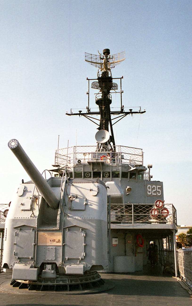 Explore USS Joseph Strauss battleship, a naval museum piece in Tainan, Taiwan.